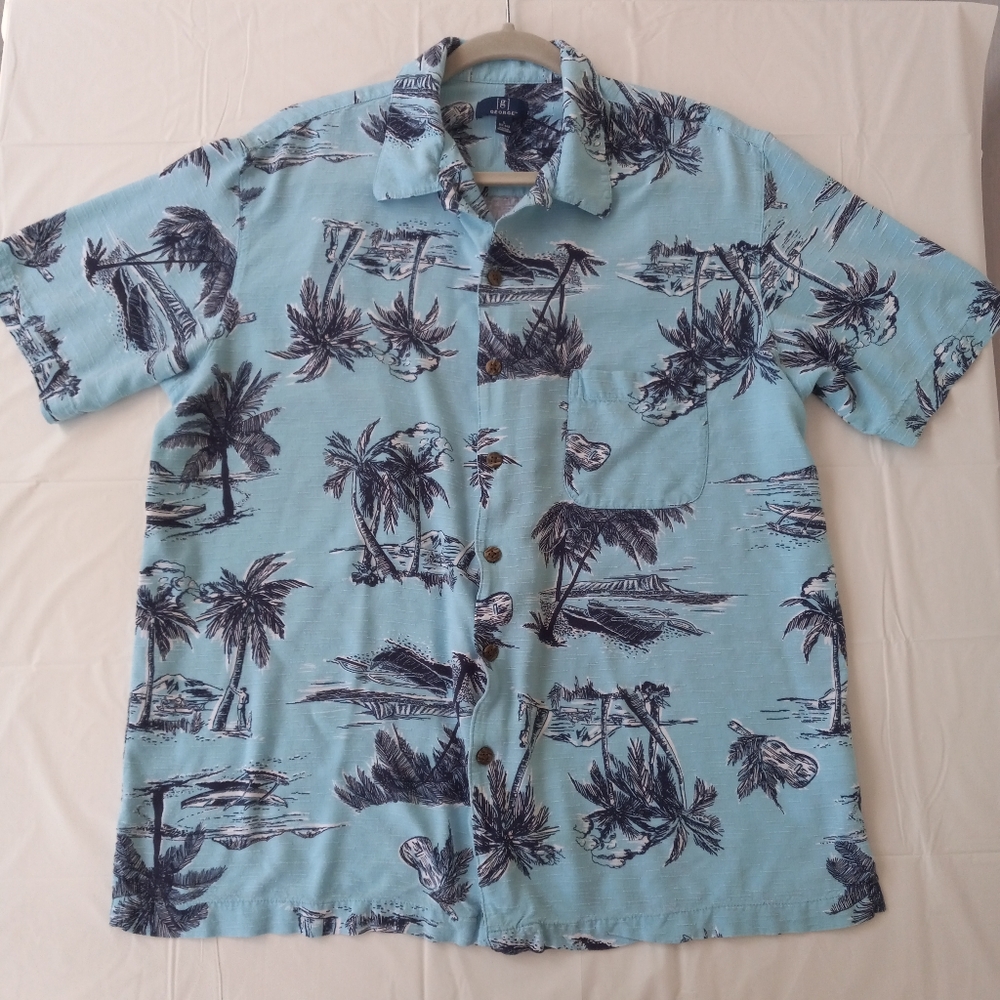 George Blue Hawaiian shirt